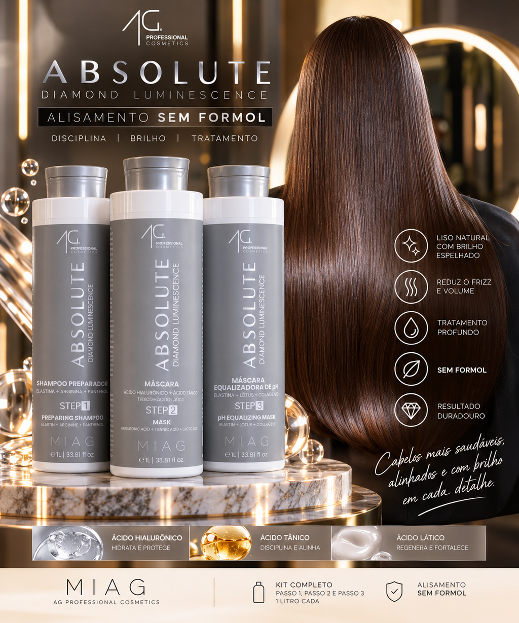 Absolute Alisamento Térmico Zero Desconforto – Sistema Profissional 3x1L