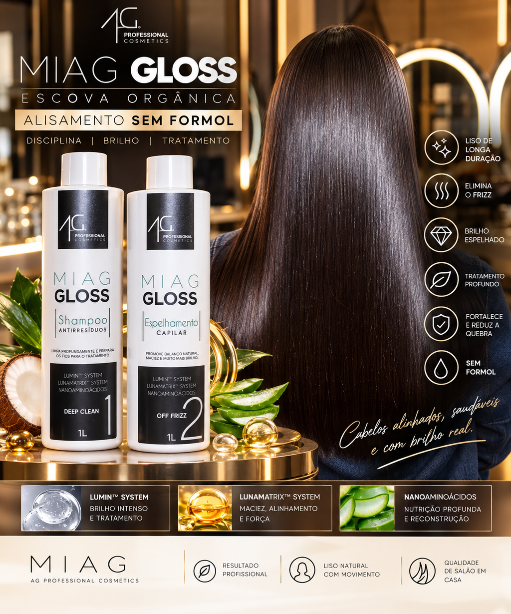 MIAG Gloss – Espelhamento Capilar 2X1L